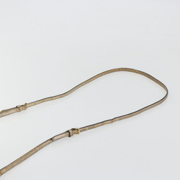 Miu Miu Shoulder Bag Leather Gold Auth bs36779A