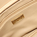Christian Dior Hand Bag Leather 2way Brown Gold Auth bs36780-11
