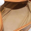Christian Dior Hand Bag Leather 2way Brown Gold Auth bs36780-12