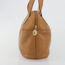Christian Dior Hand Bag Leather 2way Brown Gold Auth bs36780-4