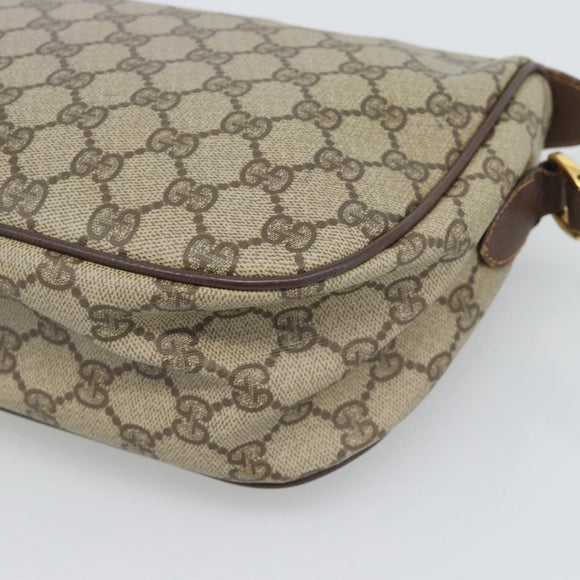 GUCCI GG Supreme Web Sherry Line Bag PVC Beige Gold 89 02 077 Auth bs36781