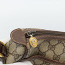 GUCCI GG Supreme Web Sherry Line Bag PVC Beige Gold 89 02 077 Auth bs36781-15