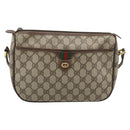 GUCCI GG Supreme Web Sherry Line Bag PVC Beige Gold 89 02 077 Auth bs36781-2