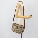 GUCCI GG Supreme Web Sherry Line Bag PVC Beige Gold 89 02 077 Auth bs36781-24