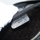 Christian Dior Trotter Canvas Pouch Black Silver Auth bs36782A-13