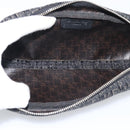 Christian Dior Trotter Canvas Pouch Black Silver Auth bs36782A-14