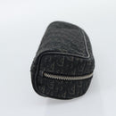 Christian Dior Trotter Canvas Pouch Black Silver Auth bs36782A-4
