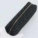 Christian Dior Trotter Canvas Pouch Black Silver Auth bs36782A-6