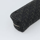 Christian Dior Trotter Canvas Pouch Black Silver Auth bs36782A-9