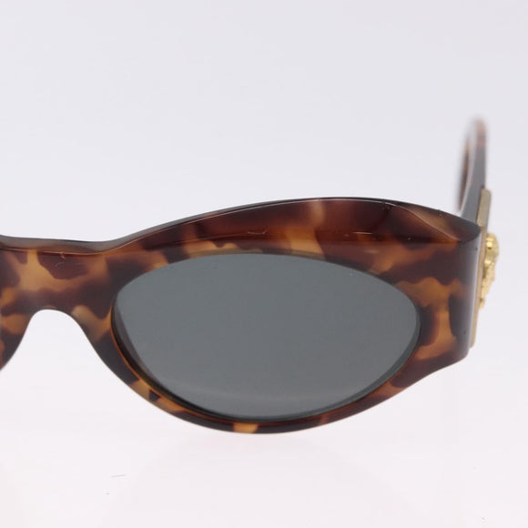 VERSACE Saint Laurent Sunglasses Plastic 2 Set Brown Auth bs36784
