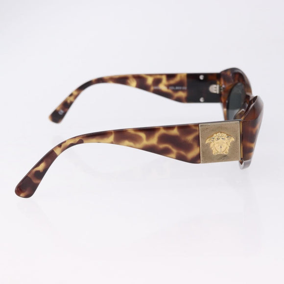 VERSACE Saint Laurent Sunglasses Plastic 2 Set Brown Auth bs36784