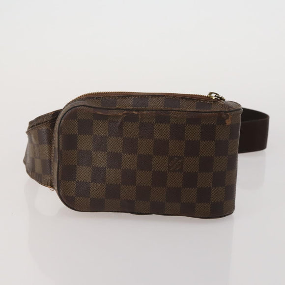 LOUIS VUITTON Damier Ebene Geronimos Shoulder Bag 2 Set N51994 LV Auth bs36785