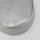 Christian Dior Trotter Canvas Saddle Accessory Pouch Leather Silver Auth bs36786-18