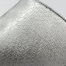 Christian Dior Trotter Canvas Saddle Accessory Pouch Leather Silver Auth bs36786-7