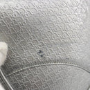 Christian Dior Trotter Canvas Saddle Accessory Pouch Leather Silver Auth bs36786-9
