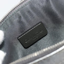 Christian Dior Trotter Canvas Saddle Accessory Pouch Leather Silver Auth bs36786-21