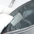 Christian Dior Trotter Canvas Saddle Accessory Pouch Leather Silver Auth bs36786-11