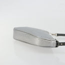 Christian Dior Trotter Canvas Saddle Accessory Pouch Leather Silver Auth bs36786-3