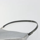 Christian Dior Trotter Canvas Saddle Accessory Pouch Leather Silver Auth bs36786-15