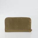 PRADA Wallet Leather 2 Set Gold Pink Auth bs36787-3