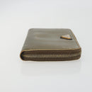 PRADA Wallet Leather 2 Set Gold Pink Auth bs36787-4