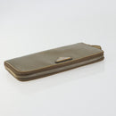PRADA Wallet Leather 2 Set Gold Pink Auth bs36787-5