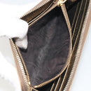 PRADA Wallet Leather 2 Set Gold Pink Auth bs36787-9