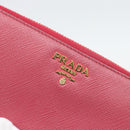 PRADA Long Wallet Safiano Leather Pink Gold Auth bs36788-17