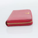 PRADA Long Wallet Safiano Leather Pink Gold Auth bs36788-4