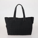 CHANEL New Travel Line Tote Bag Canvas 3 Set Black White CC Auth bs36791-3