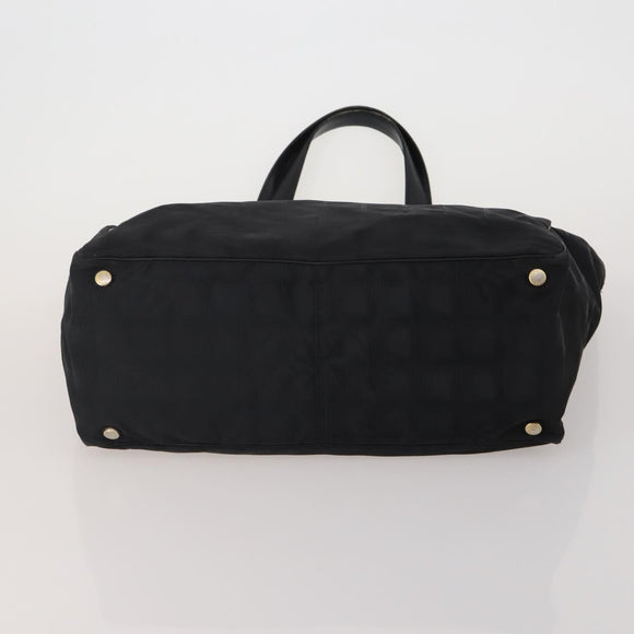 CHANEL New Travel Line Tote Bag Canvas 3 Set Black White CC Auth bs36791