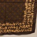 LOUIS VUITTON Monogram Graffiti Scarf Brown LV Auth bs36792V-10