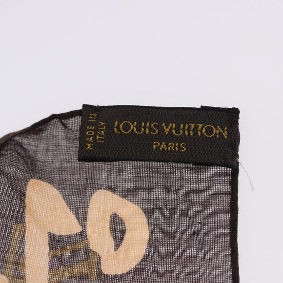 LOUIS VUITTON Monogram Graffiti Scarf Brown LV Auth bs36792V