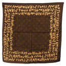 LOUIS VUITTON Monogram Graffiti Scarf Brown LV Auth bs36792V-6