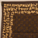 LOUIS VUITTON Monogram Graffiti Scarf Brown LV Auth bs36792V-7