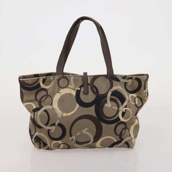 Salvatore Ferragamo Shoulder Bag Canvas 2 Set Black Brown Auth bs36793