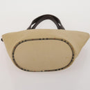 Burberrys Nova Check Blue Label Bag Canvas Leather 2way 3 Set Black Auth bs36794-14