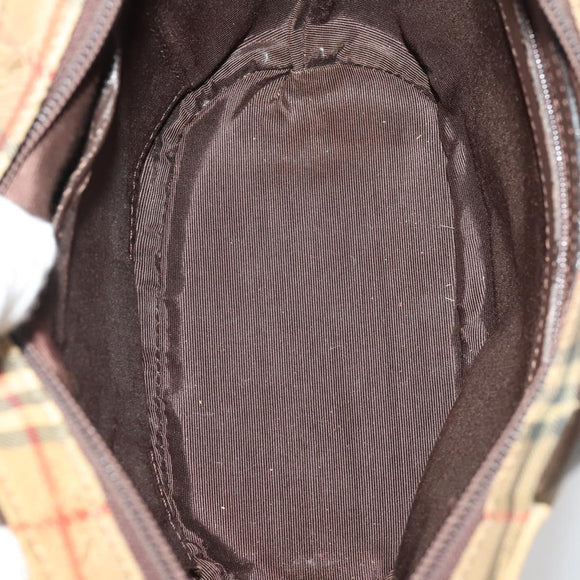 Burberrys Nova Check Blue Label Bag Canvas Leather 2way 3 Set Black Auth bs36794