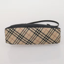 Burberrys Nova Check Blue Label Bag Canvas Leather 2way 3 Set Black Auth bs36794-21