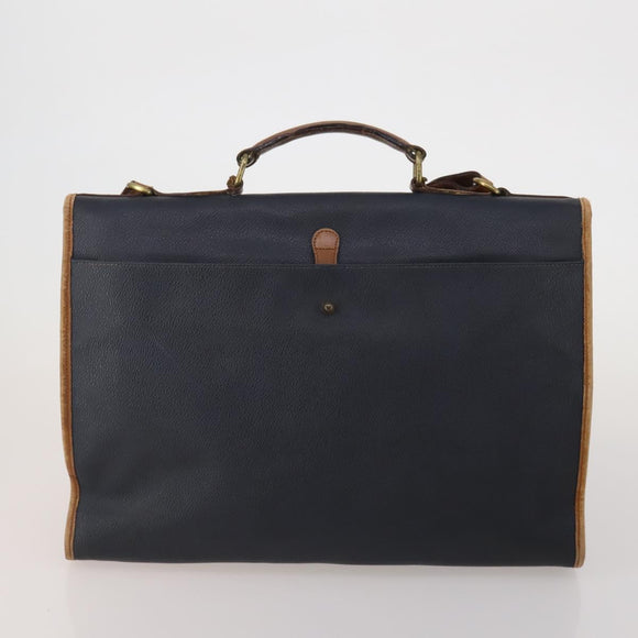 Burberrys Nova Check Blue Label Bag Canvas Leather 2way 3 Set Black Auth bs36794