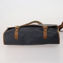 Burberrys Nova Check Blue Label Bag Canvas Leather 2way 3 Set Black Auth bs36794-7