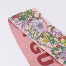 GUCCI Ribbon Scarf Silk Pink Auth bs36796A-6