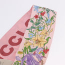 GUCCI Ribbon Scarf Silk Pink Auth bs36796A-9