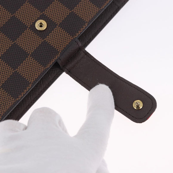 LOUIS VUITTON Damier Ebene Agenda MM Day Planner Cover R20240 LV Auth bs36806