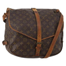 LOUIS VUITTON Monogram Saumur 35 Shoulder Bag M42254 LV Auth bs36807-1