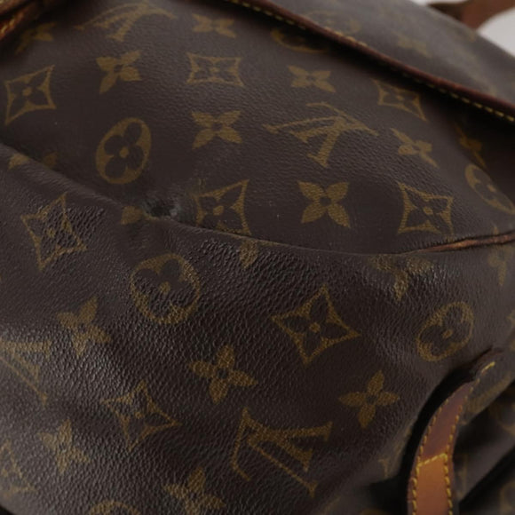 LOUIS VUITTON Monogram Saumur 35 Shoulder Bag M42254 LV Auth bs36807
