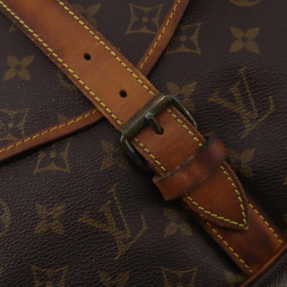 LOUIS VUITTON Monogram Saumur 35 Shoulder Bag M42254 LV Auth bs36807