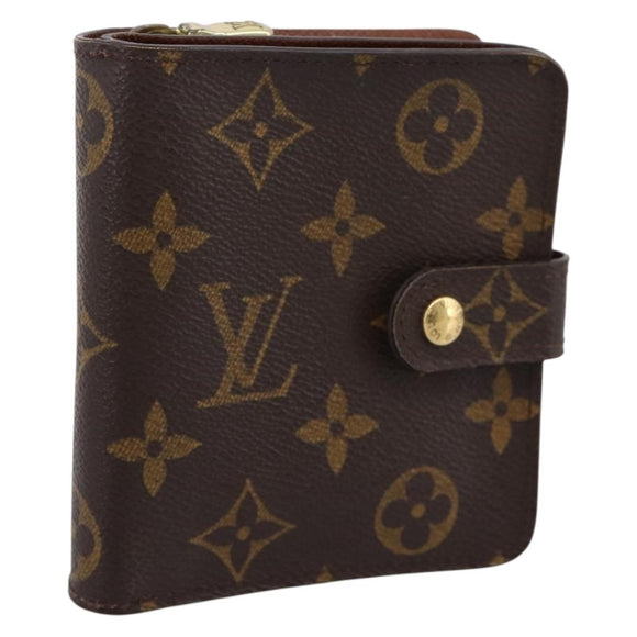 LOUIS VUITTON Monogram Compact Zip Wallet M61667 LV Auth bs36811