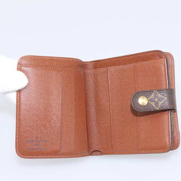 LOUIS VUITTON Monogram Compact Zip Wallet M61667 LV Auth bs36811