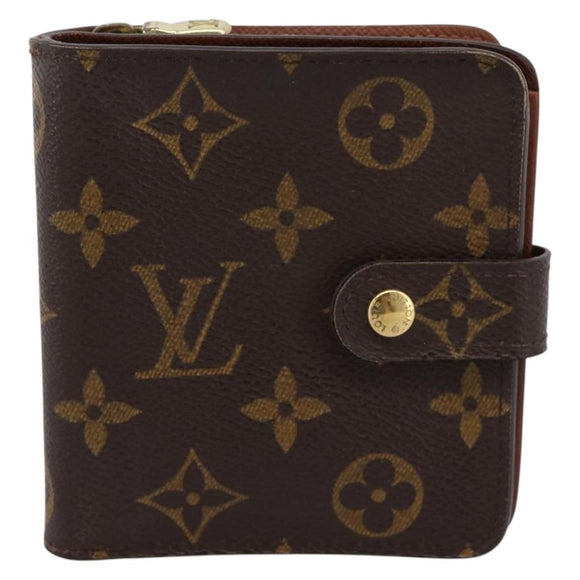 LOUIS VUITTON Monogram Compact Zip Wallet M61667 LV Auth bs36811